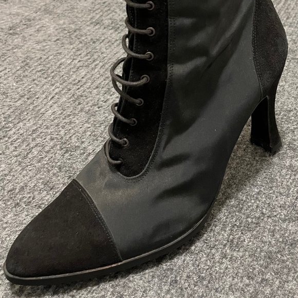 Vtg CHARLES DAVID By Nathalie M Lace Up Victorian Boots Sz 8 - Picture 6 of 13